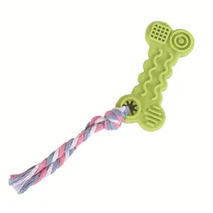Pet supplier Eco friendly TPR custom interactive rope chew toys for dogs