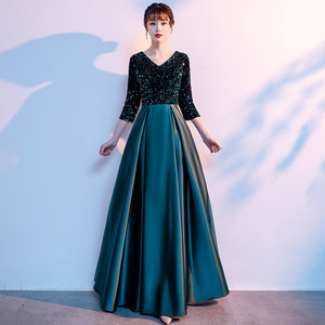 Nouvelle Offre Spéciale hôte Banquet Chœur Rouge Chanson Concours Scène Robes De Soirée Femmes Soirée Élégance - Product Image 3