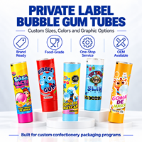 Tubes d'emballage en aluminium et plastique pour chewing-gum, qualité alimentaire, haute barrière, avec bouchon à vis, impression UV personnalisée pour bonbons et gels