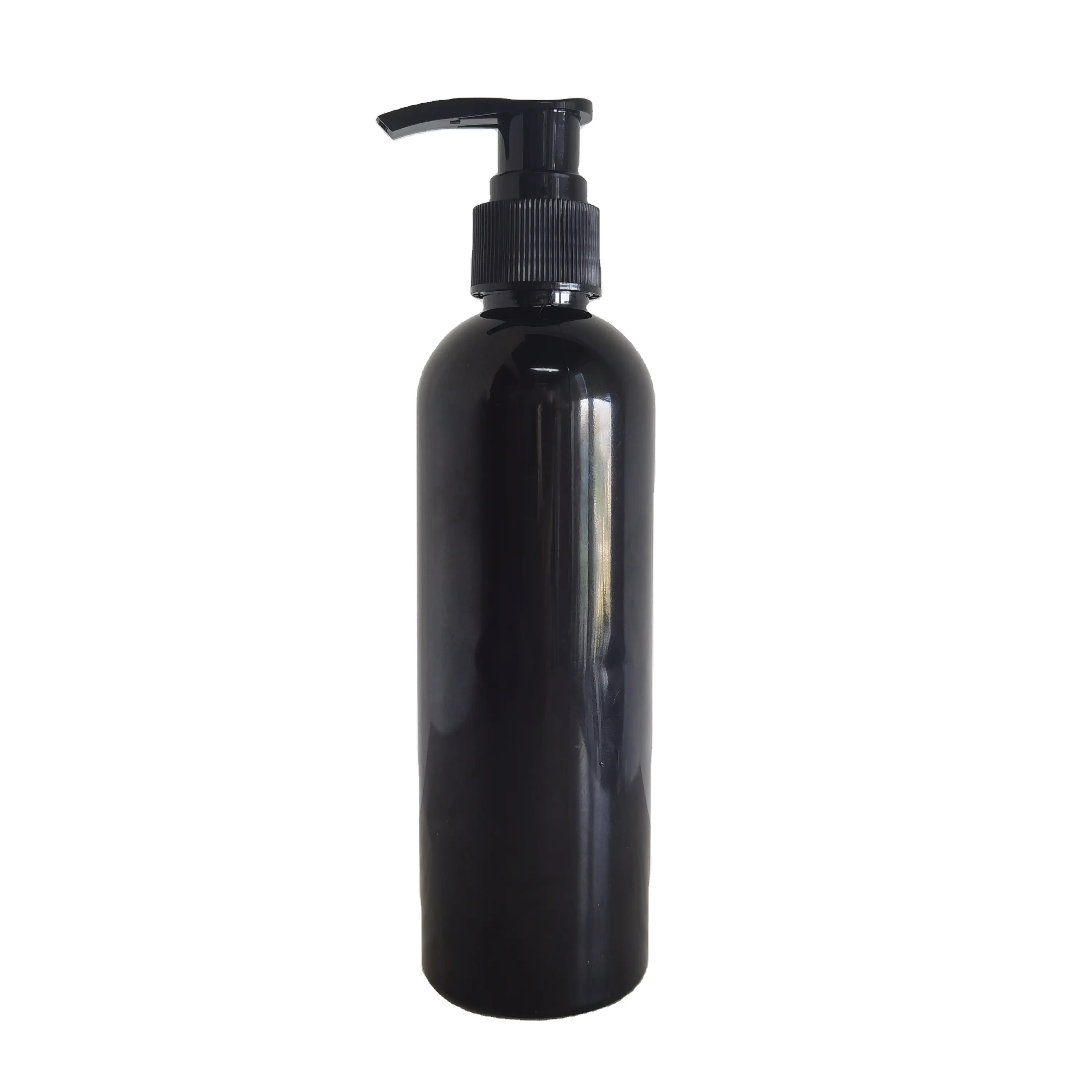 250ml 8 oz Black PET Leere Lotion Pump Spray Kosmetik flasche Mit Pumpsp ender für Shampoo-Verpackung