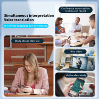 Dispositif de traduction instantanée IA 2025, dernière génération, 138 langues, prend en charge la traduction d'appels vidéo et vocaux pour iOS et Android, écran OLED couleur