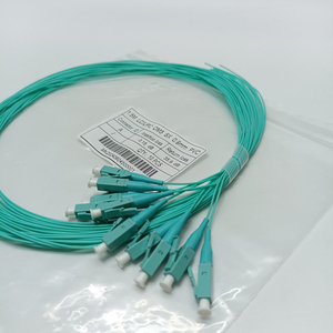 10 noyaux LC UPC 1.5M OM3 Simplex 0.9mm équipement de fibre optique en PVC FTTH Compatible queue de cochon optique - Product Image 3