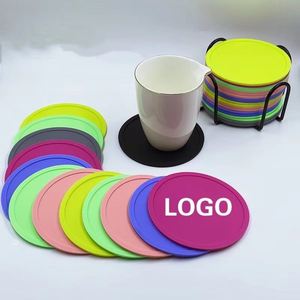 Custom Silicone Rubber <b>Bar</b> Cup Coasters Durable Heat Resistant Drink Cup <b>Mat</b> for Home Kitchen Drinks Coffee Heat Insulation <b>Mat</b> - Product Image 2