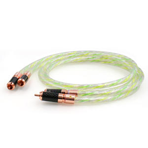 <span class=keywords><strong>Magic</strong></span> Song MVS Double Lotus Head 2-Core Câble audio plaqué argent 3.5mm Banane pour TV CD Amplificateur Subwoofer Car AV <span class=keywords><strong>System</strong></span> - Product Image 3