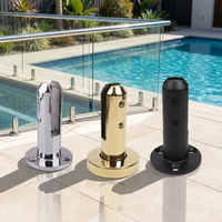 Support de fixation en acier inoxydable 316 de qualité marine pour balustrade en verre sans cadre, fixation au sol, antirouille, pince de fixation pour verre de piscine