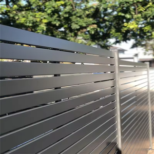 Rust Free Aluminum Fence Panels with Slats for Full <b>Privacy</b> Yard & Ranch Use Easy to Install No Painting Required 10ft Height - Product Image 5