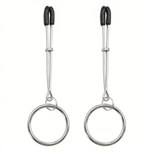 Yesi - Pinza de Pezón Metálica Unisex con Anillo en O, BDSM, Bondage Anal, Fetiche Sexual, Juegos para Adultos, Juguetes para Coquetear en Pareja, Equipo de Bondage para Clítoris/Escroto - Product Image 1