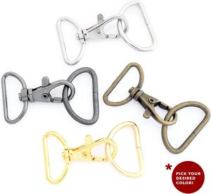 CRAFTMEMORE Swivel Trigger <b>Snap</b> <b>Hooks</b> Classic Lobster Clasps With D Rings For Purse Strap Lanyard Leather Craft Sets CSD Inch An - Product Image 5