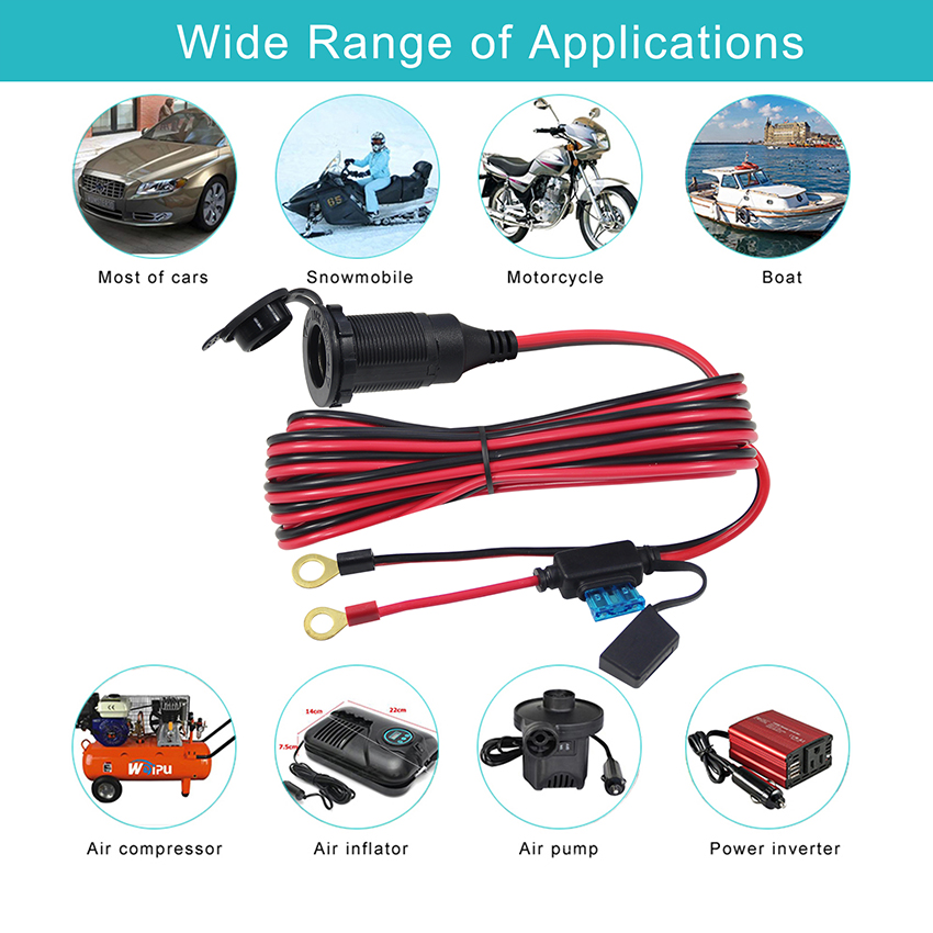 cigarette lighter car wiring 12 Volt Assistant Collaborator Diagram The 16 gauge wire can handle a maximum of 15 amps 66W Car Cigarette Lighter Phone