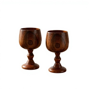 Handmade Solid Wood Eco-Friendly <b>Wine</b> Glass Drinking <b>Goblet</b> 250ml Capacity Modern Design for Home Bar Restaurant Parties - Product Image 4
