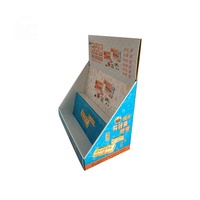 Support d'affichage de comptoir en carton ondulé pliable et portable, écologique et recyclable, pour supermarché