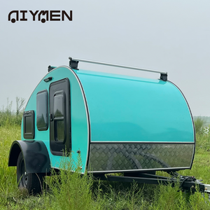 Mini Remolque <span class=keywords><strong>de</strong></span> Viaje AIYMEN Tipo Caravana <span class=keywords><strong>de</strong></span> Fibra <span class=keywords><strong>de</strong></span> Vidrio para Acampar Estilo Teardrop Europeo Chasis <span class=keywords><strong>de</strong></span> Acero <span class=keywords><strong>de</strong></span> Lujo para 1-2 Personas - Product Image 3