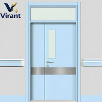 Porte coulissante en verre pour salles de chirurgie et salles d'intervention, à faible émission de particules, surface lisse, prix direct