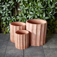 Vente chaude Classique Fibre Pierre Planteur Intérieur/Extérieur Jardin Plancher Utilisation Populaire pour Fleurs Artificielles Pots De Fleurs Jardinières