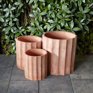 กระถางปลูกต้นไม้หินไฟเบอร์แบบคลาสสิกใช้ในร่ม/กลางแจ้ง - Product Image 5