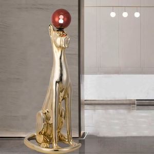 Hiện đại <span class=keywords><strong>Leopard</strong></span> Đèn sàn điêu khắc với E27 cơ sở sáng thiết kế động vật cho phòng khách trục xuất Linh Hồn ma quỷ - Product Image 5