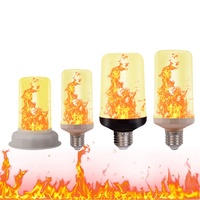 Ampoules LED Maïs à Effet Flamme pour Jardin Décoration de Noël, 4 Modes, Culots E26/E27/B22, Flamme Vacillante Effet Inversé
