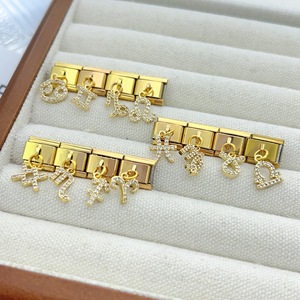 SGYUAN Ciondolo Zodiacale Dorato alla Moda, Charm <span class=keywords><strong>Italiano</strong></span> Compatibile con Bracciale Modulare da 9mm, Gioielli Fai-da-Te in Acciaio Inossidabile per Uomo - Product Image 3