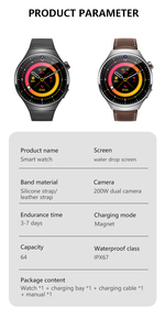 4G Smartwatch 1.508 "Wifi Nano Sim Thẻ Phía Trước + Bên Kép Máy Ảnh Video Cuộc Gọi Hệ Thống Gọi Nfc GPS Playstore B14 Amoled Thông Minh Đồng Hồ - Product Image 6