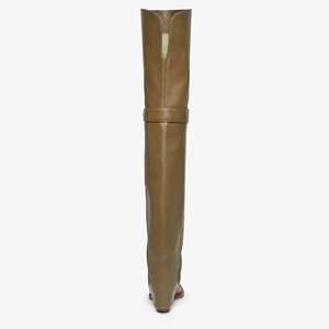 Stivali Sopra il Ginocchio Autunno-Inverno con Tacco Alto e Suola in Gomma, Stile Europeo-Americano, Taglie Grandi alla Moda - Product Image 3