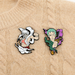 เข็มกลัดอะนิเมะ Zoro luffy Nika 2แบบสำหรับผู้ชายเข็มกลัดแฟชั่นราคาถูกเข็มกลัดโลหะเคลือบเข็มกลัดคอสเพลย์ - Product Image 6