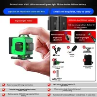 Mini niveau laser ultra-petit haute puissance, lumière verte, 16 lignes, pose de carrelage, nivellement automatique
