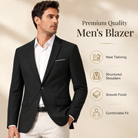 Veste de costume professionnelle à deux boutons, revers cranté, coupe classique, en coton antibactérien, plusieurs couleurs unies, uniforme de personnel, blazer personnalisé