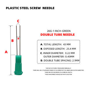 Jeringa de aguja de tubo de 1 pulgada 26 <span class=keywords><strong>Gual</strong></span> Compatible con dispensación industrial - Product Image 2