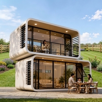 Mini-maison capsule préfabriquée intégrée pour hôtel - Design moderne pour immeuble de bureaux, appartement, villa, usage extérieur et parcs