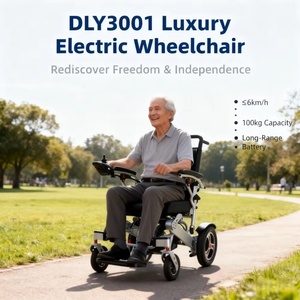 Lechi DLY 3001車椅子軽量リクライニング調整可能背もたれ折りたたみ可能4輪リハビリテーション車椅子 - Product Image 5