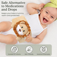 Ceinture chauffante apaisante pour bébés : Soulagement des coliques et des gaz, enveloppement chauffant pour le ventre des nouveau-nés