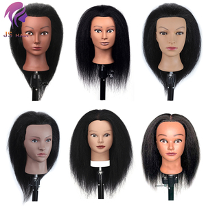 Tête de poupée de mannequin d'université de cosmétologie, mannequin factice de vrais cheveux, tête de mannequin <span class=keywords><strong>afro</strong></span> pour formation de <span class=keywords><strong>coiffeur</strong></span> - Product Image 3