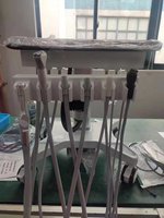 EURVET Équipement vétérinaire Unité dentaire mobile à usage vétérinaire Électrique Réglable en hauteur de 560 à 800 mm avec lampe de photopolymérisation LED