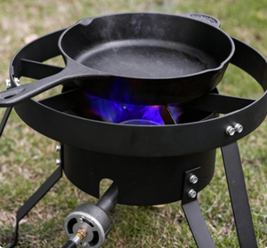Réchaud au propane robuste de 85 000 BTU à brûleur unique avec régulateur de 10 PSI, réchaud extérieur en fonte pour le camping et la cuisson au four hollandais - Product Image 3