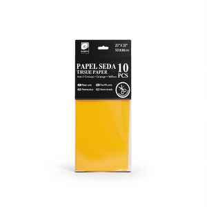 Erpsl <b>Tissue</b> <b>Paper</b> 50x66Cm <b>Orange</b> Yellow 10Pcs For Crafting And Gift Wrapping - Product Image 2