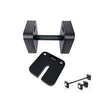 Expédition rapide LH Fitness Haltères réglables carrés en acier à verrouillage rapide de 20 kg pour tous les niveaux
