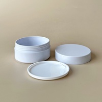 Pot cosmétique en ABS à paroi simple de 100g, forme cylindrique avec couvercle à vis, pour crème visage, impression sérigraphiée