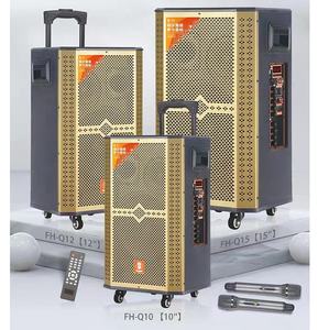 NUOVO ARRIVO 2022 Altoparlante in Legno con Trolley a Batteria da <span class=keywords><strong>12</strong></span> Pollici con Gamma Completa e Bassi Potenti, USB/TF/BT/TWS/Due Microfoni Wireless - Product Image 4