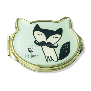 Mini espejos de bolsillo con impresión personalizada, espejo compacto <span class=keywords><strong>para</strong></span> maquillaje, recuerdos de la playa de Miami, venta al por mayor - Product Image 5