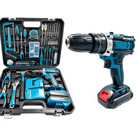 Ensemble de perceuses à percussion personnalisables à 3 fonctions avec vitesse variable, batterie au lithium rechargeable, outil électrique, jeu de tournevis OEM