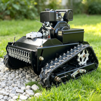 Tondeuse à fléaux télécommandée sur chenilles 550 mm, moteur diesel, robot tondeuse à gazon robuste CE EPA pour pentes raides et vergers