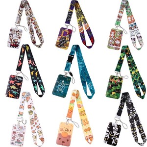 Love-Themed Hanging Rope Card Set Anti-Loss Work Permit Lanyard Digital Printed Polyester Ribbon Access Control Card Couple Gift