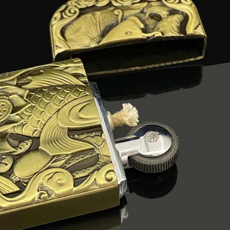 Zinc Alloy Shell Tiger Retro Bronze Metal Embossed Custom