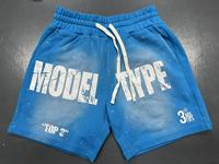Shorts personnalisés effet délavé soleil, en coton, avec cordon de serrage, style vintage, pour homme, bords bruts, délavage acide