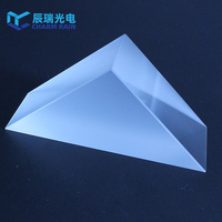Prisma de vidrio óptico triangular BK7 K9 de ángulo recto isósceles de 90 grados para proyector