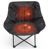 Chaise de camping pliable chauffante OEM personnalisée pour l'extérieur, design robuste, chaise de camping portable pour pique-nique, plage, hiver