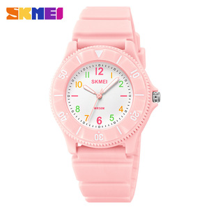 Skmei Children's Analog Quartz Watch 50m Waterproof Student Exam Wristwatch <b>Light</b> Blue Band - Product Image 4