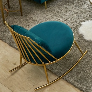 Ghế Bập Bênh Khung Thép Không Gỉ Bằng Nhung Hiện Đại Hàng Mới Về 2022 Ghế Giải Trí Dành Cho Nội Thất Khách Sạn Gia Đình - Product Image 4