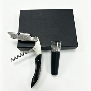 Ensemble ouvre-bouteille et <span class=keywords><strong>bouchon</strong></span> à vide de qualité supérieure, tire-<span class=keywords><strong>bouchon</strong></span> <span class=keywords><strong>en</strong></span> métal durable, <span class=keywords><strong>bouchon</strong></span> de conservation du vin hermétique réutilisable, cadeau idéal - Product Image 4