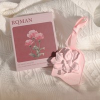 Pendentif décoratif en pierre aromatique de gypse à fleurs roses, sachet parfumé longue durée, décoration maison et voiture, cadeau pour armoire